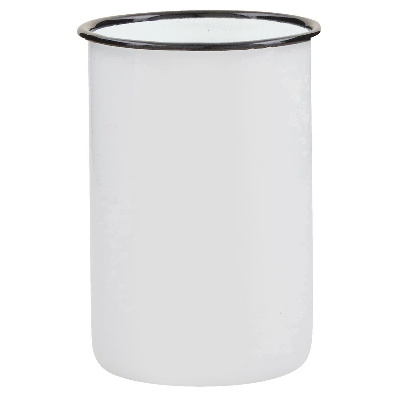 Pot en émail blanc