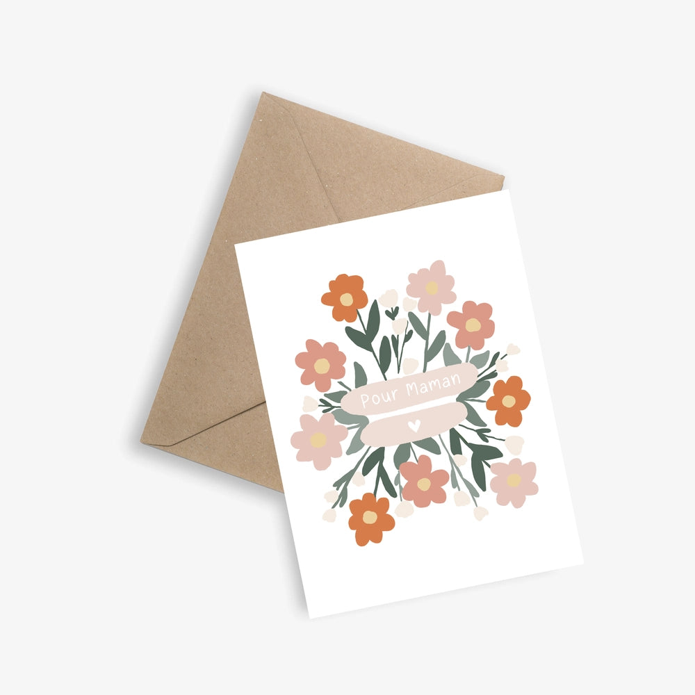 Carte + Enveloppe "Pour Maman"
