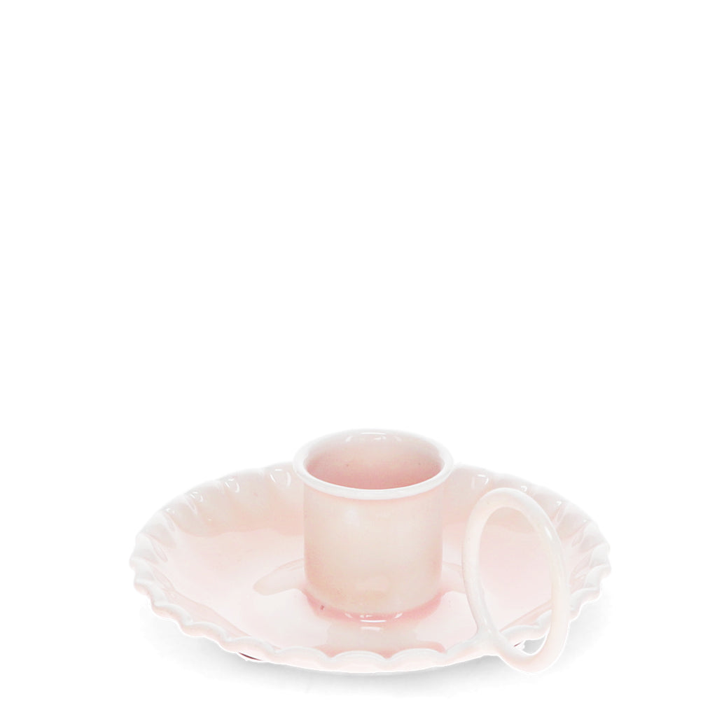 Bougeoir en émail ROSE
