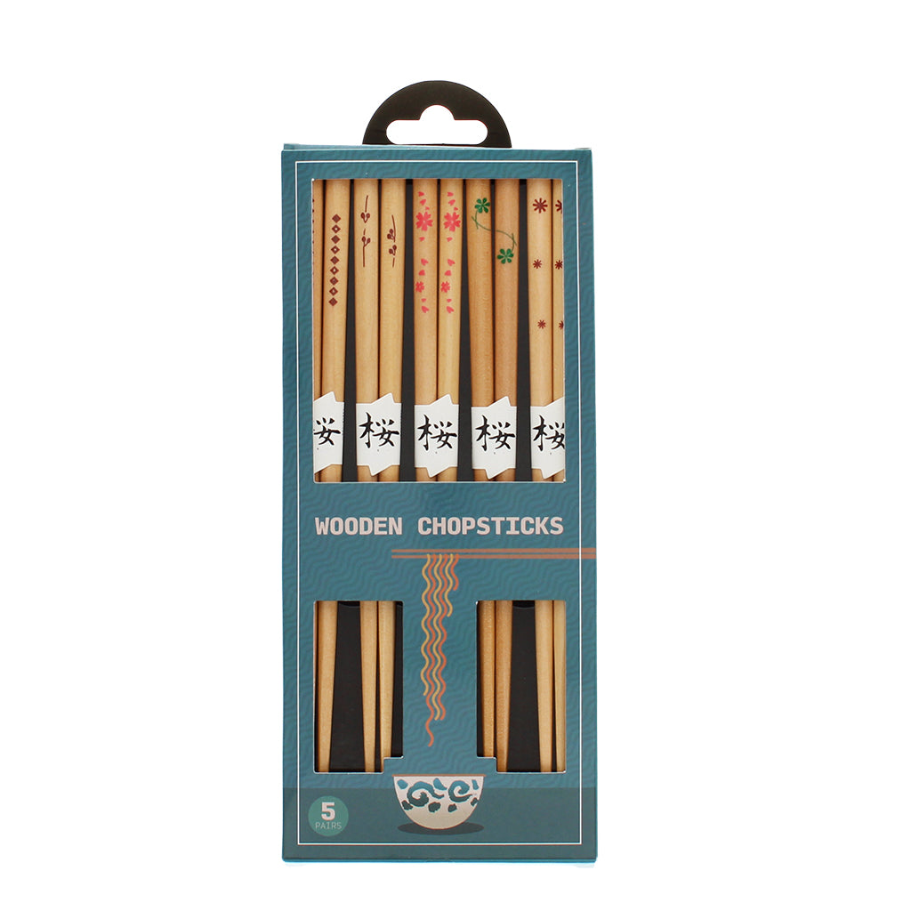 Lot de 5 paires de baguettes chinoises