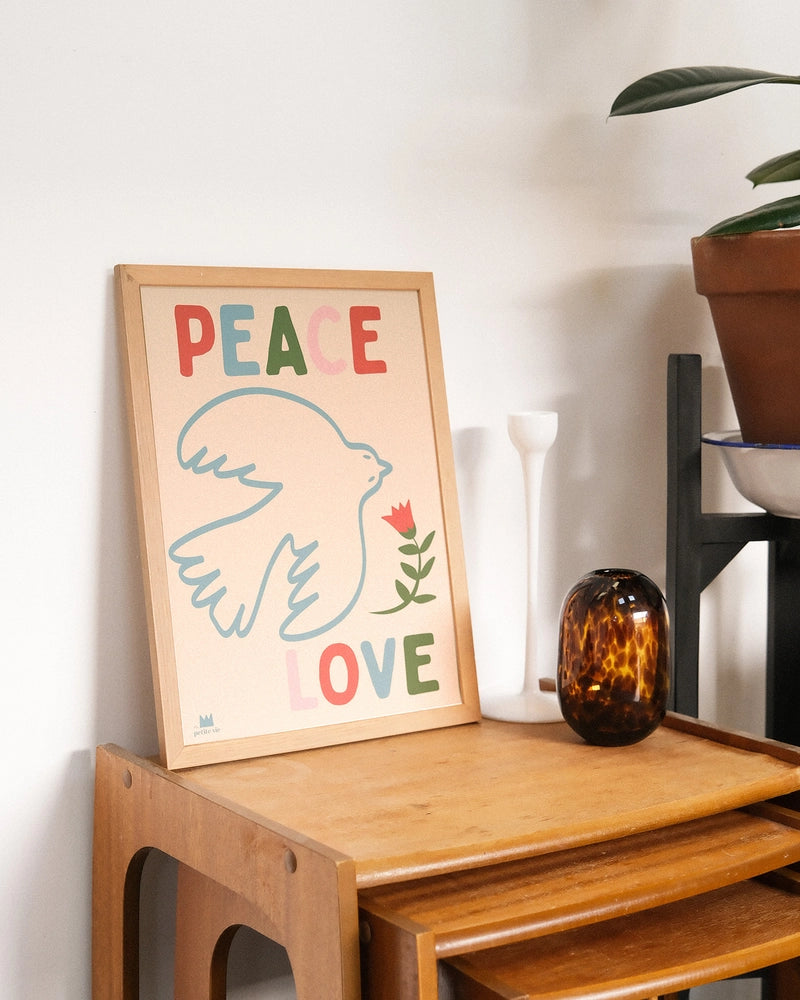 Affiche A3 "Peace and love"