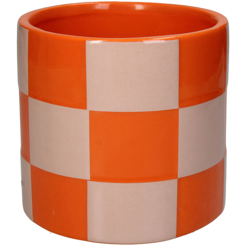 Cache-pot à damier