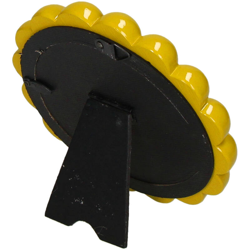 Cadre rond Jaune 10x10 cm