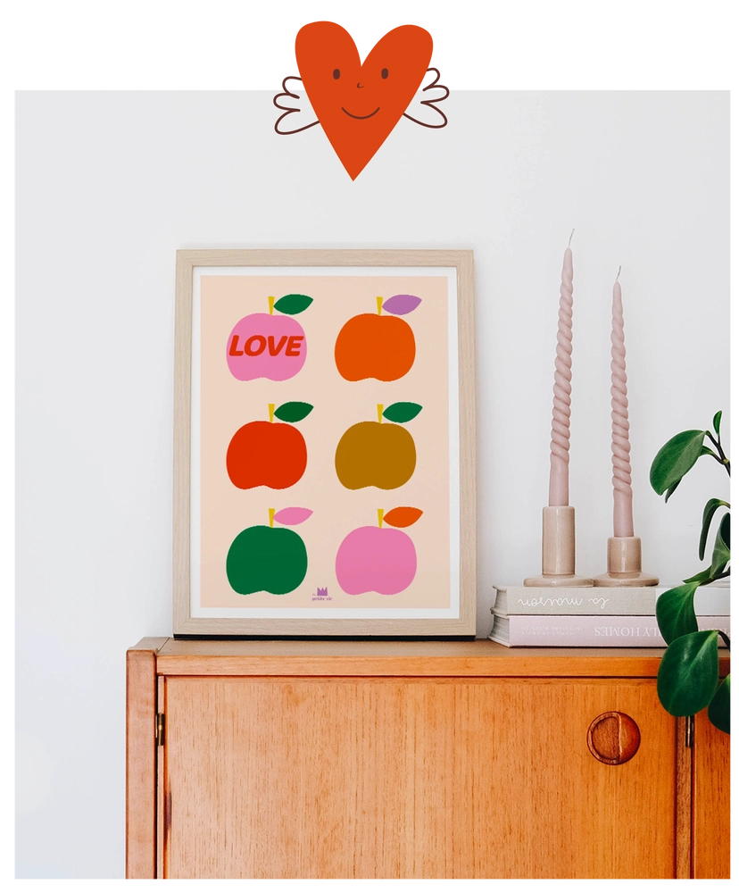 Affiche A3 "Love Pommes"