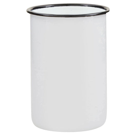 Pot en émail blanc