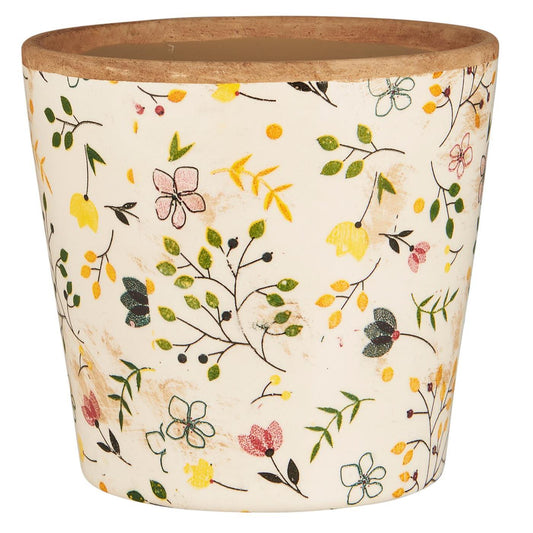 Cache-pot fleuris