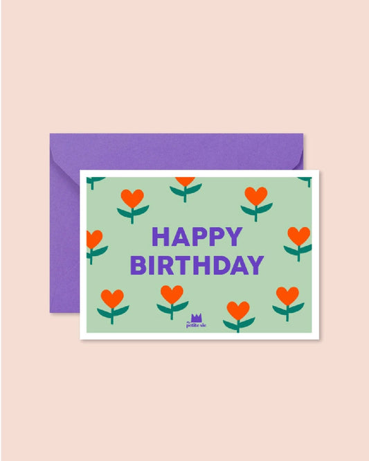 Carte + Enveloppe "Happy Birthday"