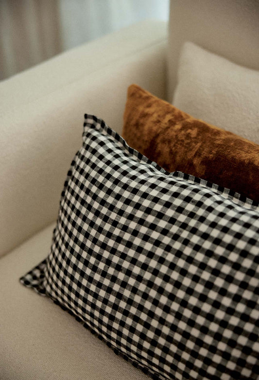 Coussin Vichy Noir et Blanc