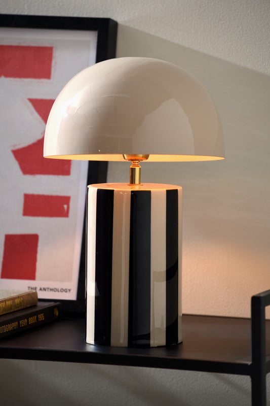 Lampe Rayado Noire & Beige