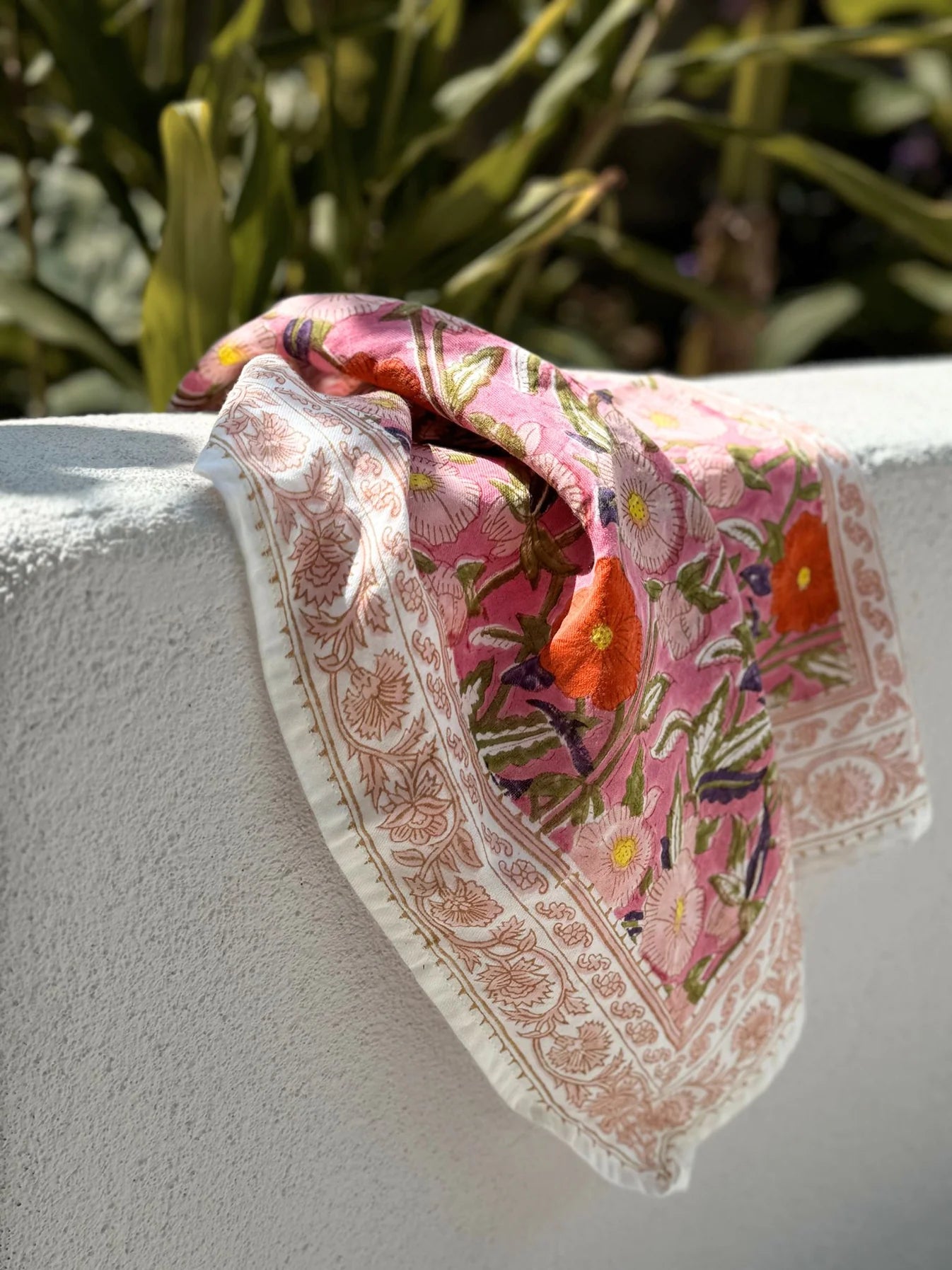 Foulard Atelier ORYS - 50x50cm OLYMPE ROSA