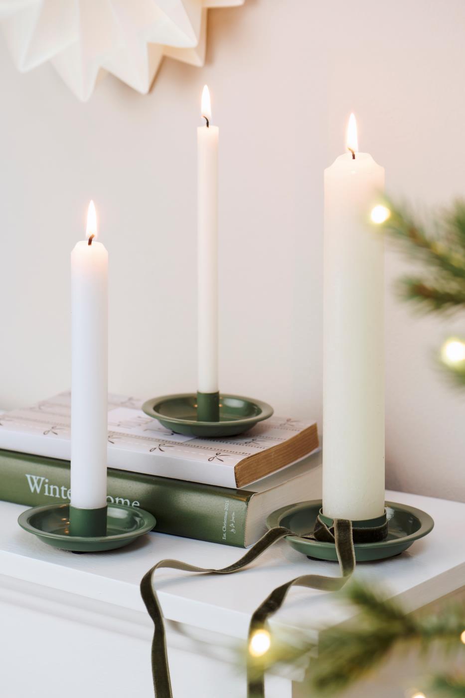 Bougeoir métal vert