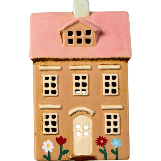 Maisonnette Rose et ses fleurs