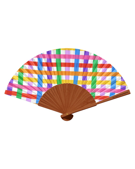 Éventail Vichy Multicolore