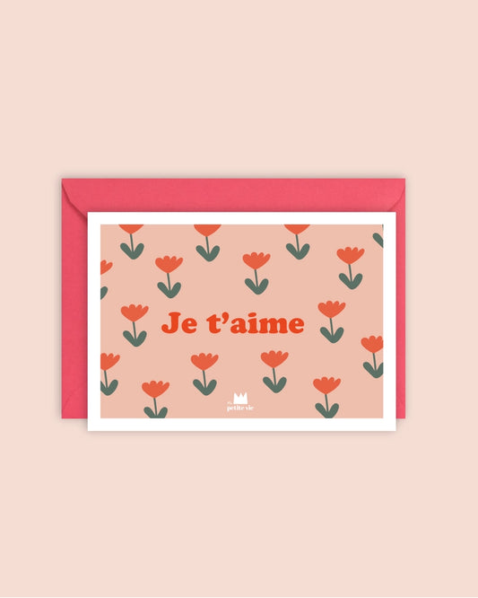 Carte + Enveloppe "Je t'aime"