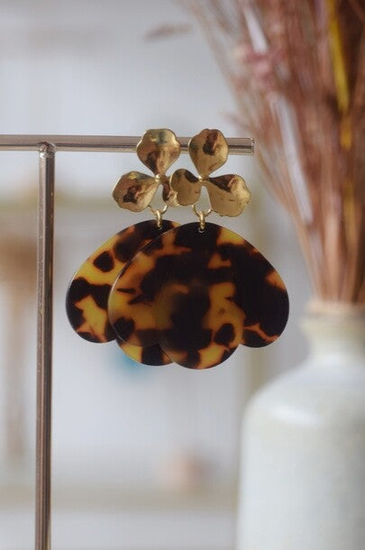 Boucles d'oreilles ALBA Écaille