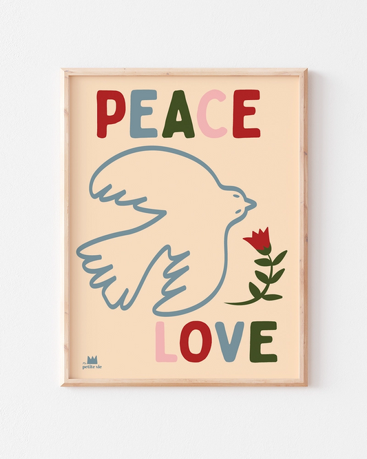 Affiche A3 "Peace and love"