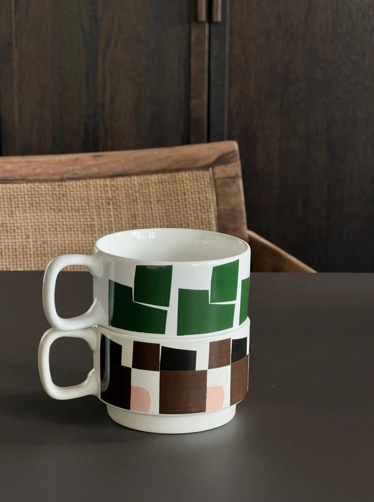 Tasse graphique ROSE & MARRON