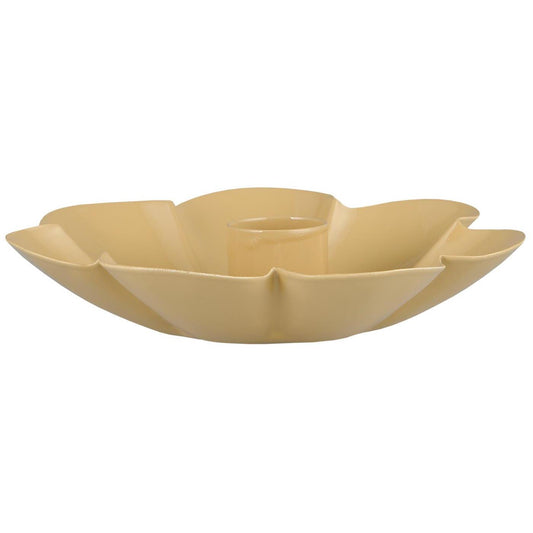 Bougeoir fleur jaune