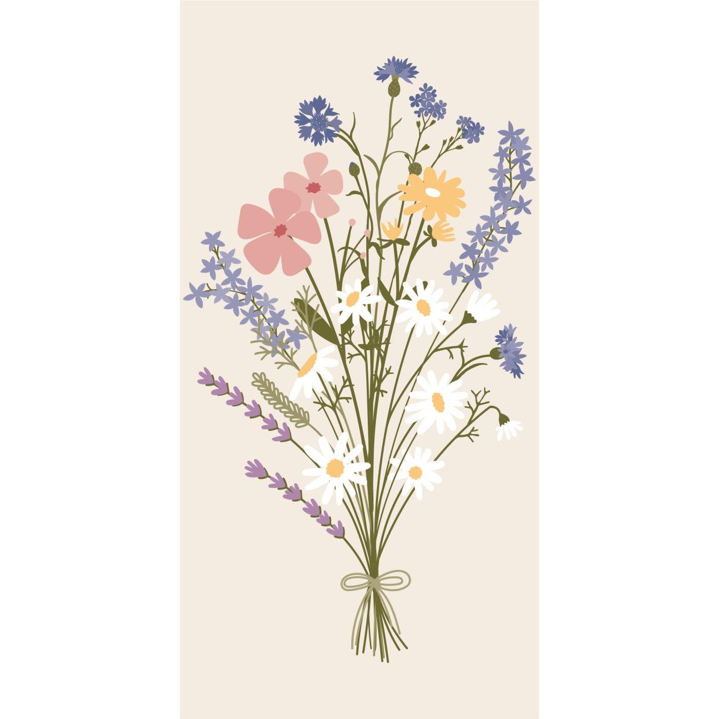 Serviettes en papier à fleurs