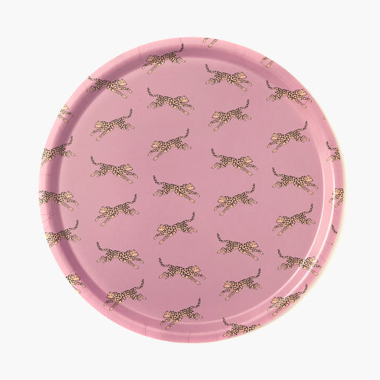 Plateau rond léopard - 38cm