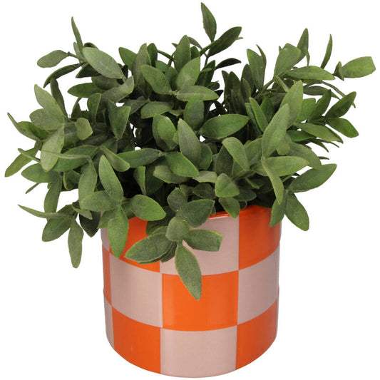 Cache-pot à damier