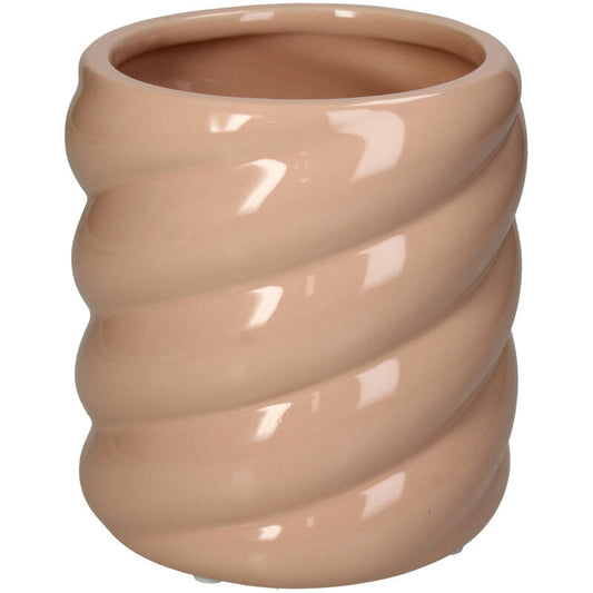 Cache-pot torsadé Rose