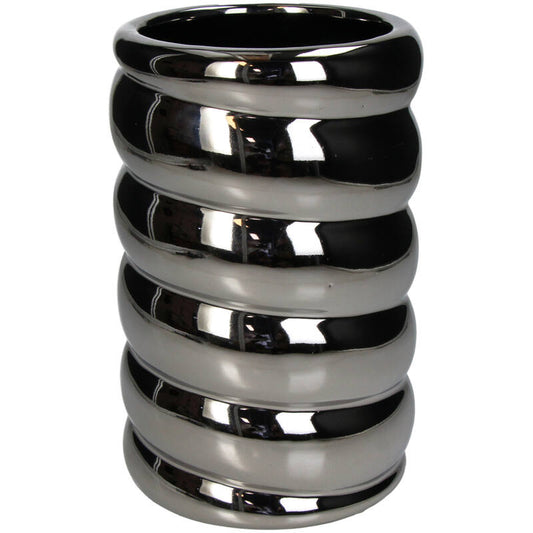 Vase Chrome torsadé
