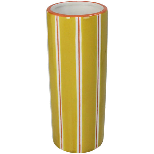 Vase à rayures JAUNE