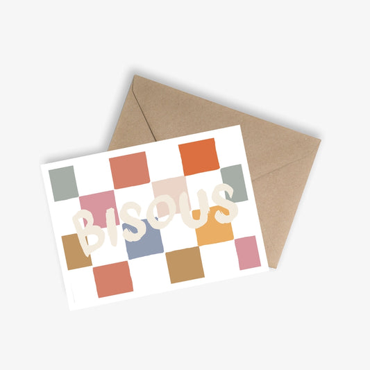 Carte + Enveloppe "Bisous"