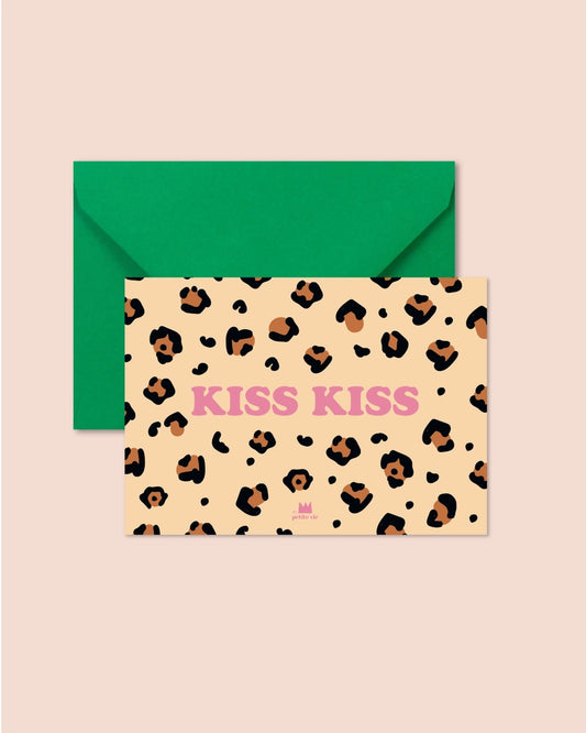 Carte + Enveloppe "Kiss Kiss"