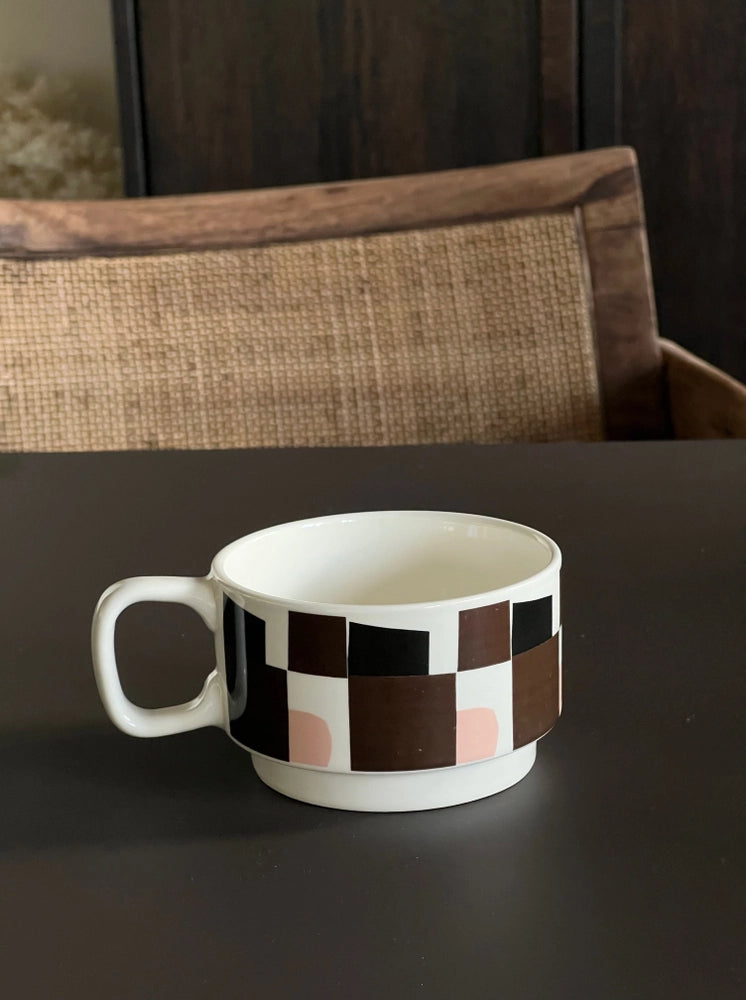 Tasse graphique ROSE & MARRON