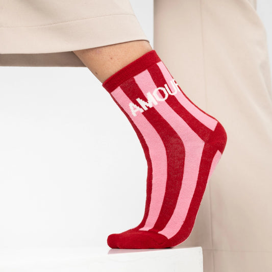 Chaussettes rayées AMOUR
